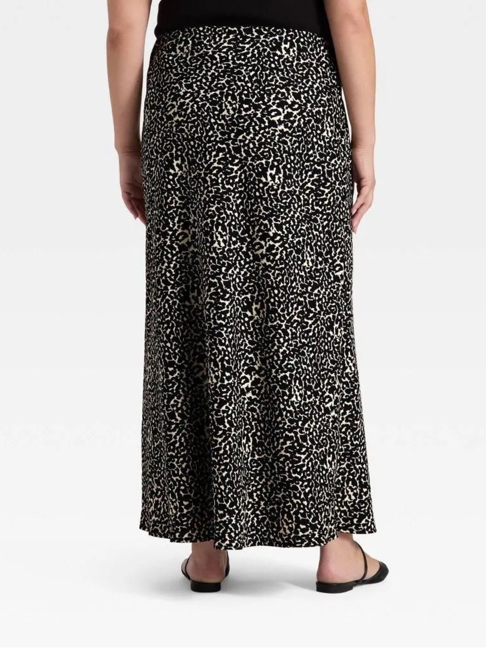 A New Day Elastic Waist Pull On Animal Print Maxi Skirt Size 2X
